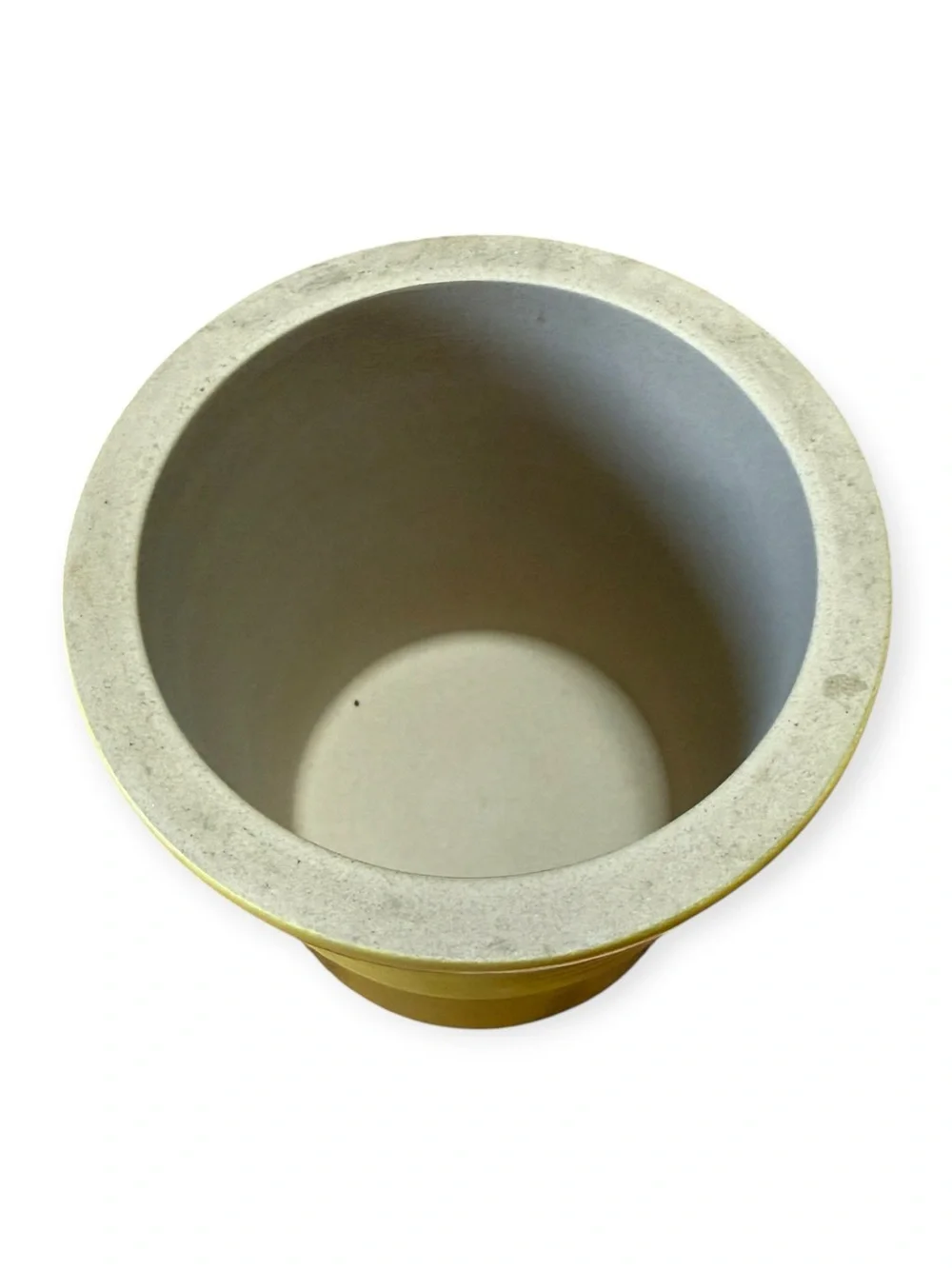 PAMPERED CHEF Utensil Crock Family Heritage Stoneware Bread Yellow